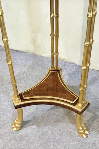 XIXe siècle - Guéridon en bronze aux tiges de bambou , vers 1880