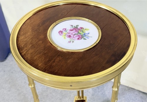 Antiquités - Guéridon en bronze aux tiges de bambou , vers 1880