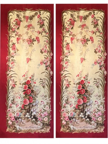 Pair of 19th Century Aubusson Tapestry Portieres