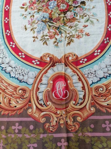 19th century - Napoleon III Carpet From The Aubusson Factory, Circa 1840