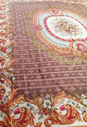Antiquités - Napoleon III Carpet From The Aubusson Factory, Circa 1840