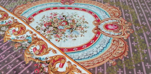 Antiquités - Napoleon III Carpet From The Aubusson Factory, Circa 1840