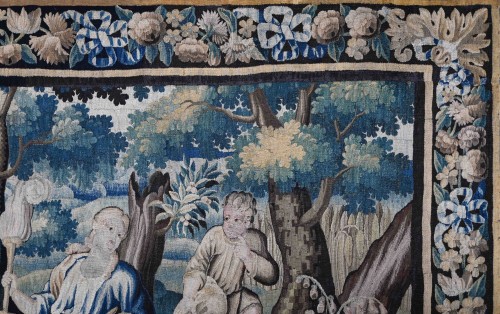 17th century - Rest after the Harvest – Aubusson Tapestry, 17th Century
