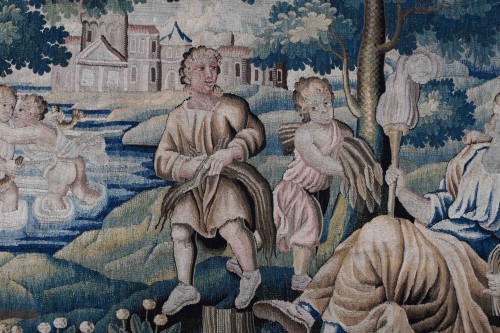 Rest after the Harvest – Aubusson Tapestry, 17th Century - 