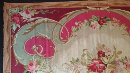 Tapestry & Carpet  - Napoleon III Carpet - Aubusson Manufacture 19th Century