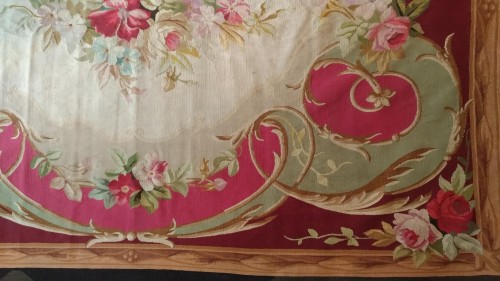 Napoleon III Carpet - Aubusson Manufacture 19th Century - 