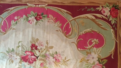 Napoleon III Carpet - Aubusson Manufacture 19th Century - Napoléon III