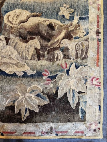 XVIIIe siècle - Scène pastorale idyllique - Tapisserie de la Manufacture d'Aubusson XVIIIe siècle