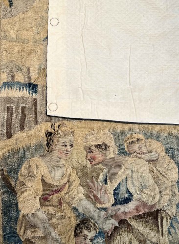  - Scène pastorale idyllique - Tapisserie de la Manufacture d'Aubusson XVIIIe siècle