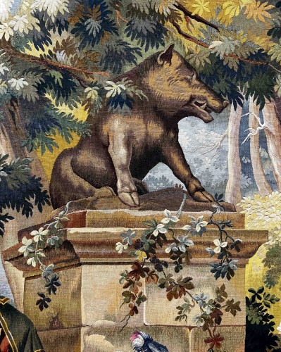 Antiquités - Bascoulergue - Charmante Tapisserie de la Manufacture d'Aubusson XIXe.siècle