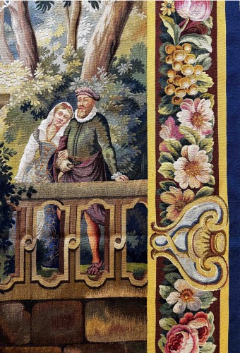 Antiquités - Bascoulergue - Charmante Tapisserie de la Manufacture d'Aubusson XIXe.siècle