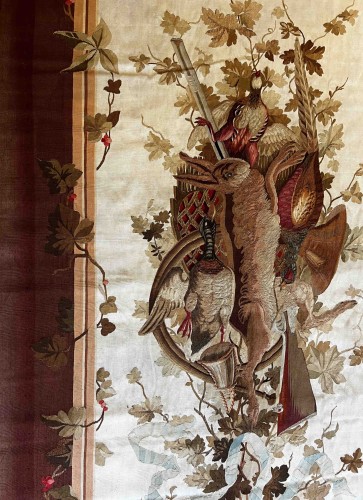 Hunting Scene - Pair of tapestry doors from the Aubusson factory - Tapestry & Carpet Style Napoléon III