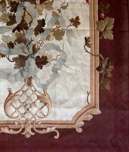 19th century - Hunting Scene - Pair of tapestry doors from the Aubusson factory