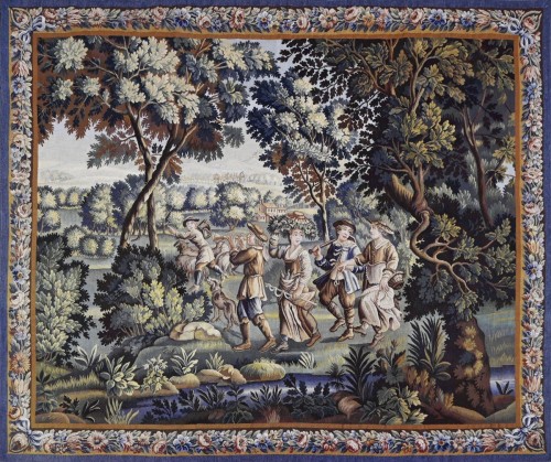 pastoral scene - Aubusson Manufacture Tapestry, 19th century