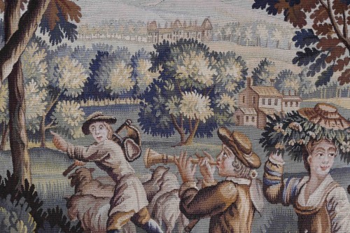 pastoral scene - Aubusson Manufacture Tapestry, 19th century - Tapestry & Carpet Style 