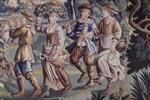 pastoral scene - Aubusson Manufacture Tapestry, 19th century - 
