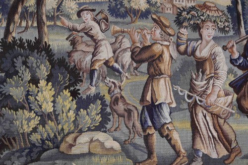  - pastoral scene - Aubusson Manufacture Tapestry, 19th century