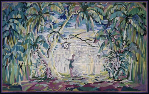 Modern Tapestry Signed Pa Ekman Monogrammed Maison Hamot In Aubusson