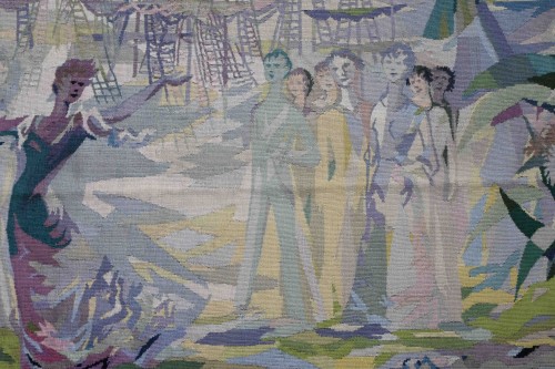 Antiquités - Modern Tapestry Signed Pa Ekman Monogrammed Maison Hamot In Aubusson