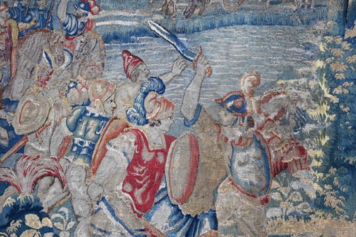 Antiquités - Tapestry From The Brussels Manufactory, Departure Of A Monarch On A Holy Wa