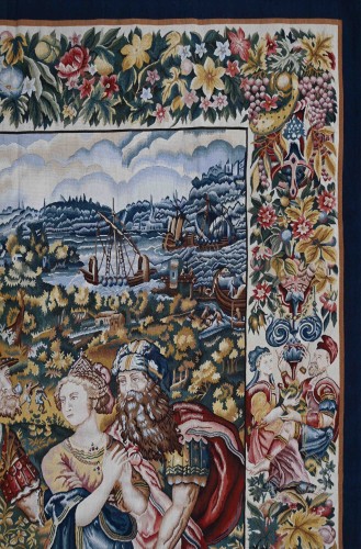 Tapisserie & Tapis Tapisserie - L’enlèvement d’Hélène par Pâris - Tapisserie d'Aubusson fin XIXe siècle 