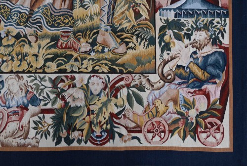 L’enlèvement d’Hélène par Pâris - Tapisserie d'Aubusson fin XIXe siècle  - 