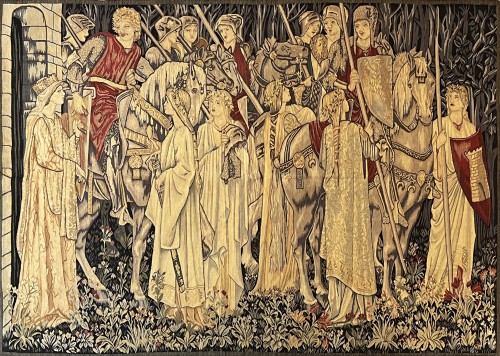 La Quête du Saint Graal, Tapisserie d'Aubusson du XIXe siècle 