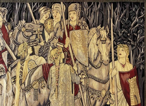 La Quête du Saint Graal, Tapisserie d'Aubusson du XIXe siècle  - Galerie Lissier