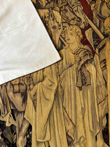 Antiquités - La Quête du Saint Graal, Tapisserie d'Aubusson du XIXe siècle 