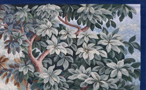  - Tapisserie Verdure Aubusson - Couple cervidés dans un sous bois