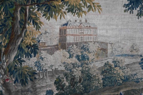 Antiquités - Tapisserie Verdure Manufacture d'Aubusson XVIIIe siècle