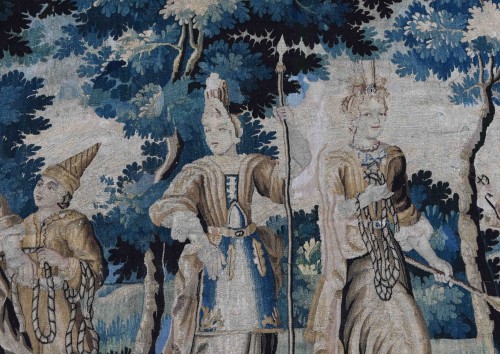 Aubusson Tapestry - The Story Of “the Elephant And The Rope On Its Leg”  - 