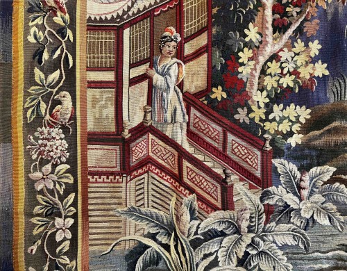 Aubusson tapestry &quot;Chinoiserie&quot; Circa 1860 - Tapestry & Carpet Style 