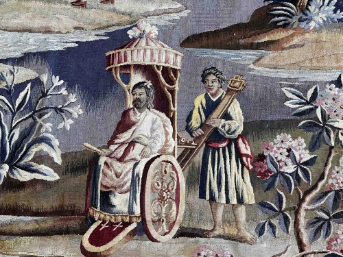 Aubusson tapestry &quot;Chinoiserie&quot; Circa 1860 - 