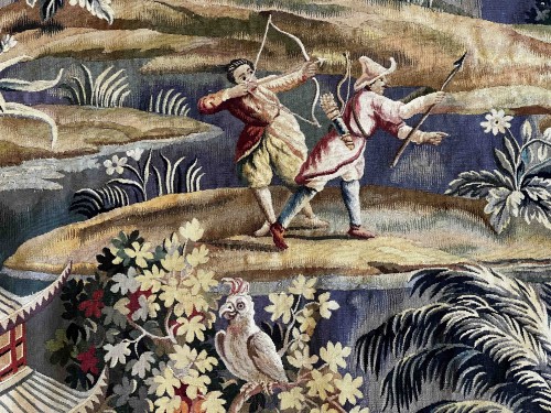 Antiquités - Aubusson tapestry &quot;Chinoiserie&quot; Circa 1860