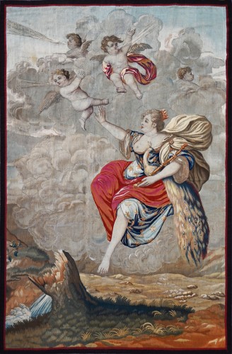 Hera, the fearsome Queen of Olympus, Tapestry, Brussels Manufactory, 18th