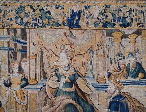 Tapestry & Carpet  - Flemish tapestry, 17th century - The Refusal of Vashti and the Ascension of