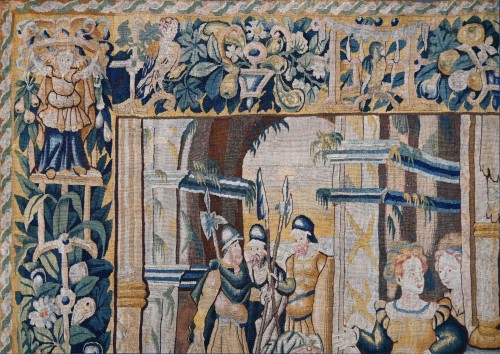 17th century - Flemish tapestry, 17th century - The Refusal of Vashti and the Ascension of