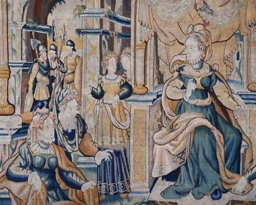 Flemish tapestry, 17th century - The Refusal of Vashti and the Ascension of - 