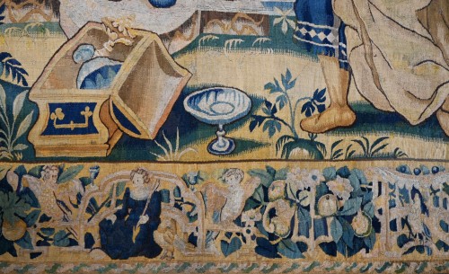Antiquités - Flemish tapestry, 17th century - The Refusal of Vashti and the Ascension of