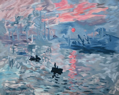 Tapisserie Aubusson atelier Robert FOUR- Claude Monet 72 "Impression, soleil levant"
