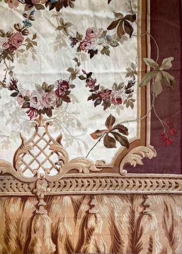 19th century - Pair of Aubusson Tapestry Door Curtains