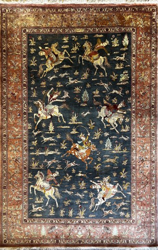 Tapis Ghoum en soie vers 1980