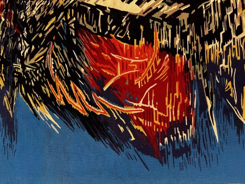 Aubusson tapestry, Robert Bouquillon (1923-2013) - The Angel of Music - 