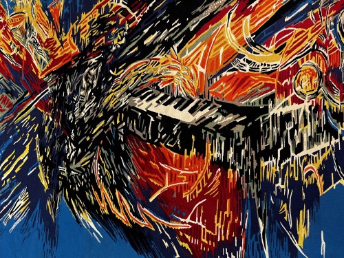 Antiquités - Aubusson tapestry, Robert Bouquillon (1923-2013) - The Angel of Music