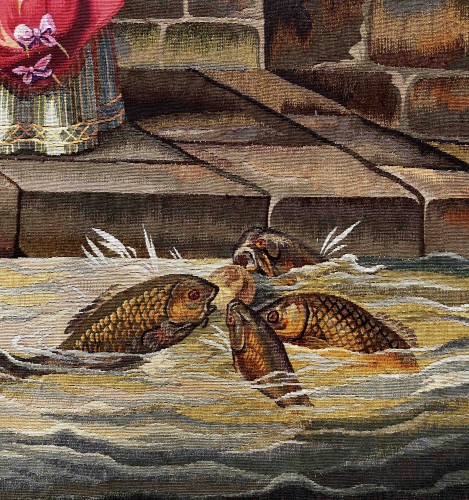 Aubusson tapestry, 19th century - The Carp of Fontainebleau - Tapestry & Carpet Style 