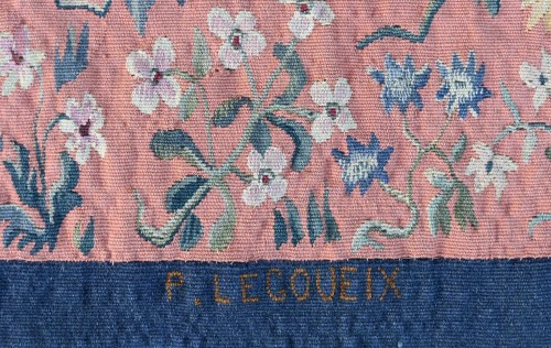 19th century - Aubusson tapestry, Pierre Legoueix workshop - Taste, The Lady and the Unico