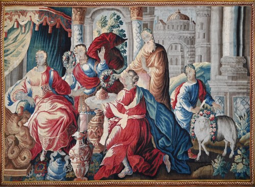 Hommage à Psyché d’après Isaac Moillon, Tapisserie de la Manufacture royale d'Aubusson XVIIIe