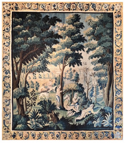 Bird Capture - 18th Century Tapestry from the Aubusson Manufactory