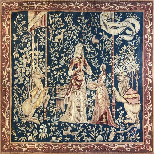 The Sense of Smell, The Lady and the Unicorn - French Aubusson Tapestry 
